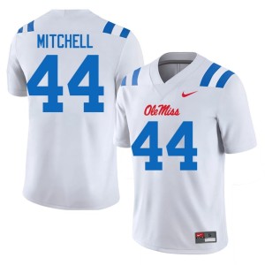 College Football Ole Miss Men's Tony Mitchell #44 White Replica Jersey 772505-813
