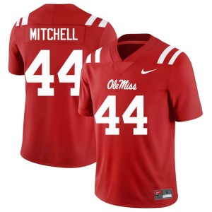 College Football Tony Mitchell Men Mississippi Rebels University Red #44 Jerseys 854016-918