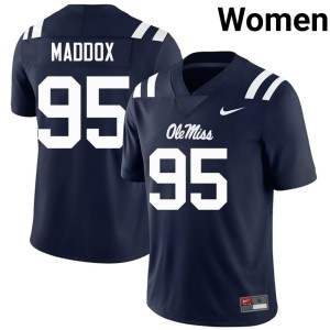 College Football #95 Mississippi Navy Andrew Maddox Alumni Women Jerseys 969190-485
