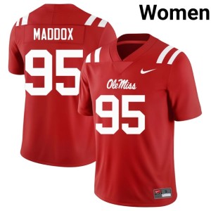 College Football Alumni Red Andrew Maddox Women's Hotty Toddy #95 Jerseys 694111-935