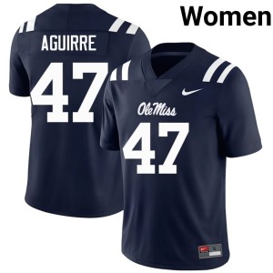 College Football Limited Navy Hotty Toddy #47 Women Anthony Aguirre Jersey 549908-357