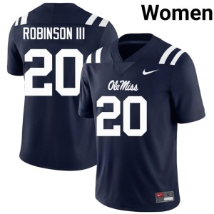 College Football Mississippi #20 Navy High School Womens Anthony Robinson III Jersey 478857-912