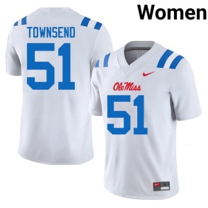 College Football 2025 Women's Ole Miss White #51 Delano Townsend Jerseys 125347-627