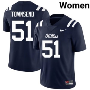 College Football Navy Rebels Replica Delano Townsend #51 Womens Jerseys 343298-687