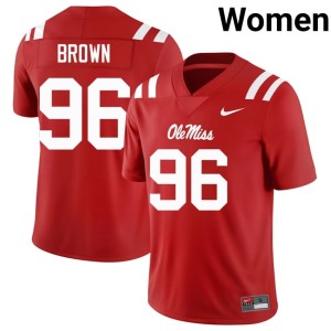 College Football Jamarious Brown Women's Mississippi Rebels 2025-26 Red #96 Jerseys 644332-246
