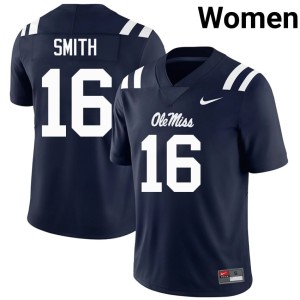 College Football Maealiuaki Smith Navy Womens Ole Miss Rebels 2025 #16 Jersey 865925-625