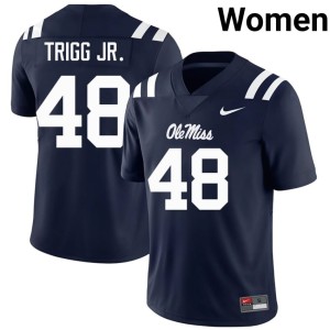 College Football Navy Mark Trigg Jr. #48 Alumni Ole Mississippi Womens Jerseys 843512-100