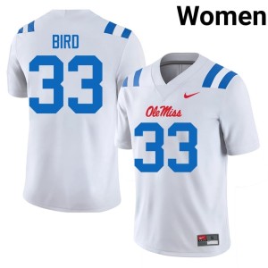 College Football Ole Miss #33 Women White Game Oscar Bird Jersey 153733-501