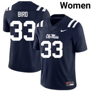 College Football Ole Miss Oscar Bird High School Women Navy #33 Jersey 900206-750