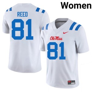 College Football High School Women #81 Ole Miss Samari Reed White Jerseys 565643-432