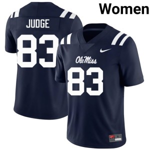 College Football Alumni Women Sean Judge UM Rebels Navy #83 Jerseys 909833-937