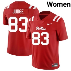 College Football Red High School Sean Judge Ole Miss Women's #83 Jerseys 826819-148