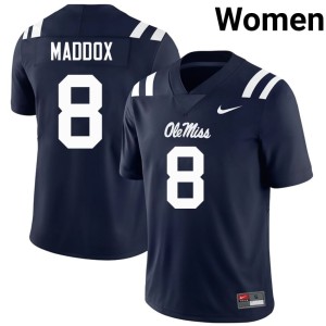 College Football Navy Limited #8 Hotty Toddy Women's AJ Maddox Jerseys 984688-438