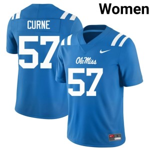 College Football Powder Blue #57 Women's Limited Carius Curne Ole Miss Rebels Jerseys 922560-720