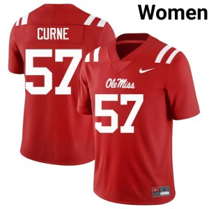 College Football Carius Curne NCAA Womens Ole Miss Rebels Red #57 Jerseys 414616-240