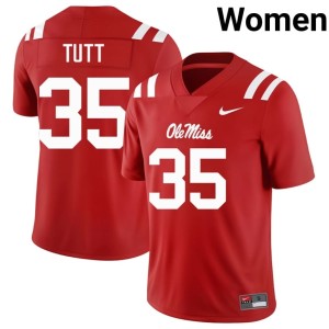 College Football Womens Ole Mississippi 2025 Craig Tutt #35 Red Jerseys 679725-854