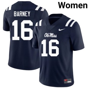 College Football Dorian Barney Women's 2025 Navy #16 Mississippi Jersey 313058-502
