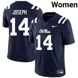 College Football Navy University Womens #14 University of Mississippi Edwin Joseph Jerseys 586555-872
