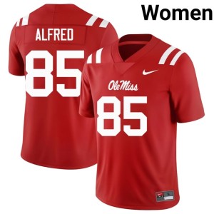 College Football Official #85 Womens Ole Miss Rebels Isaiah Spencer Red Jerseys 863267-813