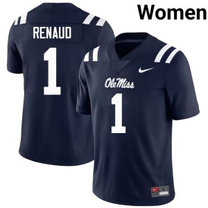 College Football Navy Jordan Renaud Hotty Toddy Women's Replica #1 Jerseys 907738-866