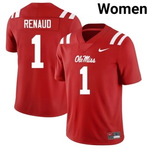 College Football Hotty Toddy Womens #1 Replica Jordan Renaud Red Jerseys 970467-501