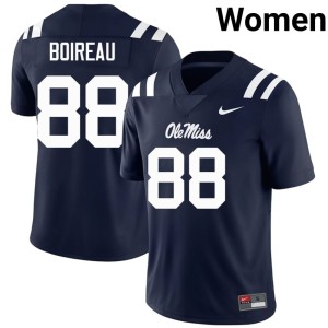 College Football Limited #88 Navy Michai Boireau Women's Mississippi Rebels Jersey 853286-952