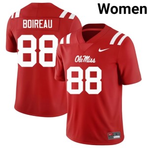 College Football #88 Limited Red Women Michai Boireau Mississippi Rebels Jersey 706137-870