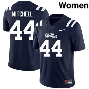 College Football #44 Women's Navy Rebels Stitched Tony Mitchell Jersey 365785-436