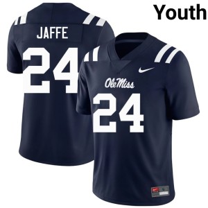 College Football Official Andy Jaffe #24 Youth Navy University of Mississippi Jerseys 300551-655