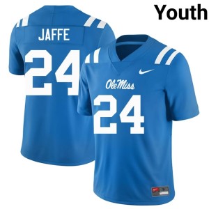 College Football Youth Powder Blue Ole Miss Official Andy Jaffe #24 Jerseys 835172-363
