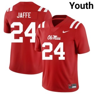 College Football Youth Andy Jaffe Forward Rebels #24 Red Official Jerseys 107121-316