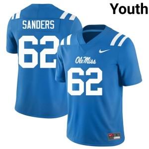 College Football Brycen Sanders #62 Miss Rebels Youth Alumni Powder Blue Jerseys 717241-593