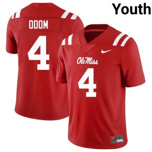 College Football Youth #4 Caleb Odom Red Rebels Player Jerseys 716101-142