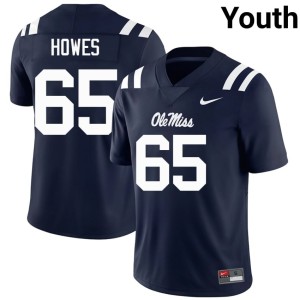 College Football Navy Connor Howes Game #65 Youth Mississippi Jerseys 750939-972