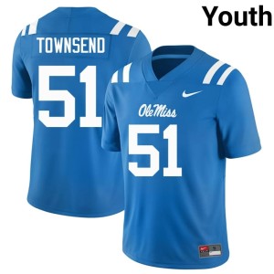 College Football Powder Blue Delano Townsend #51 Youth Mississippi 2025 Jersey 331948-773