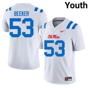 College Football #53 White Player Ford Beeker Youth Hotty Toddy Jersey 979987-212
