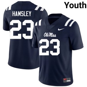 College Football Rebels High School #23 Youth Navy George Hamsley Jerseys 601476-995