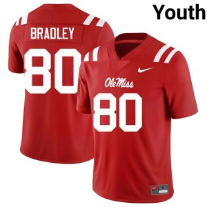College Football Hotty Toddy 2025 #80 Hayden Bradley Youth Red Jersey 576760-721