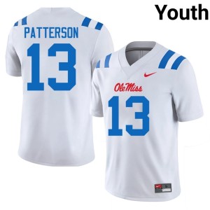 College Football Hotty Toddy White 2025 Youth #13 Jack Patterson Jerseys 133383-687