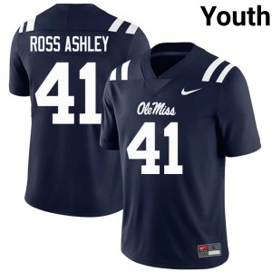 College Football John Ross Ashley Navy University Ole Mississippi Rebels #41 Youth Jerseys 273400-280