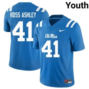 College Football Limited Powder Blue #41 John Ross Ashley Ole Miss Youth Jersey 624693-772