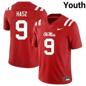 College Football #9 Youth High School Luke Hasz Hotty Toddy Red Jerseys 758304-883