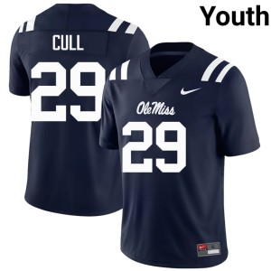 College Football #29 Navy Ole Miss Rebels Nick Cull Player Youth Jerseys 406322-591