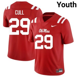 College Football Red Ole Miss Rebels Youth Nick Cull #29 Alumni Jerseys 231432-104