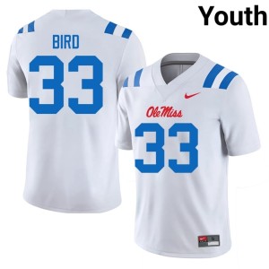 College Football White Ole Miss #33 Oscar Bird Youth 2025-26 Jerseys 619927-246