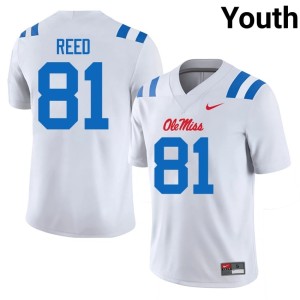 College Football Samari Reed #81 Youth Ole Mississippi Rebels White University Jersey 866210-345