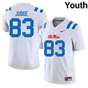College Football #83 Sean Judge NCAA Youth Rebels White Jerseys 357406-732