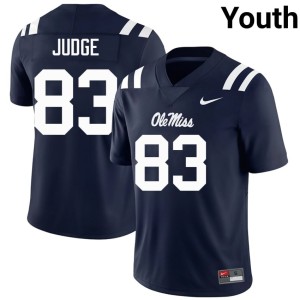 College Football Navy Official Youth #83 Sean Judge Ole Miss Jersey 610904-272