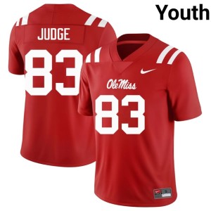 College Football Sean Judge #83 Ole Mississippi Red Youth Official Jersey 235838-619