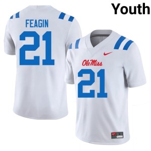 College Football Limited Youth Ole Miss Rebels Tavoy Feagin White #21 Jersey 396903-833